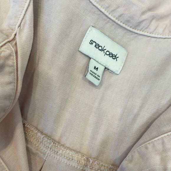 💕SO SOFT💕 Light Pink Hi-Lo Button Down 100% Tencel - Picture 8 of 9